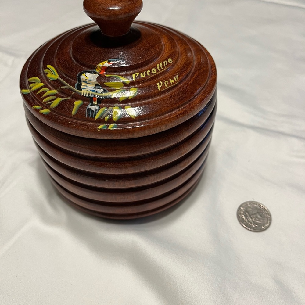 Peruvian Palo de Sangre wood bowl from Pucallpa Peru.